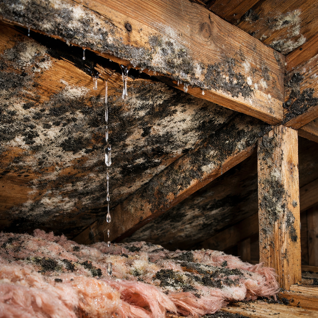 Attic Insulation Mold Removal & Replacement