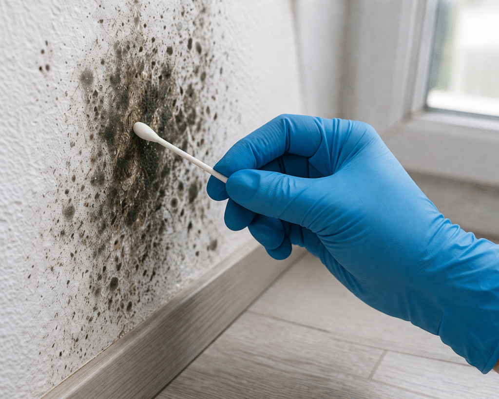 Mold inspection in progress