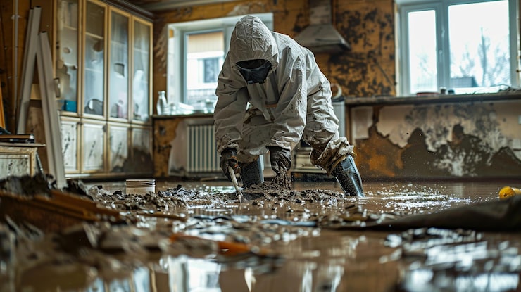 Basement Ceiling & Subfloor Mold Removal