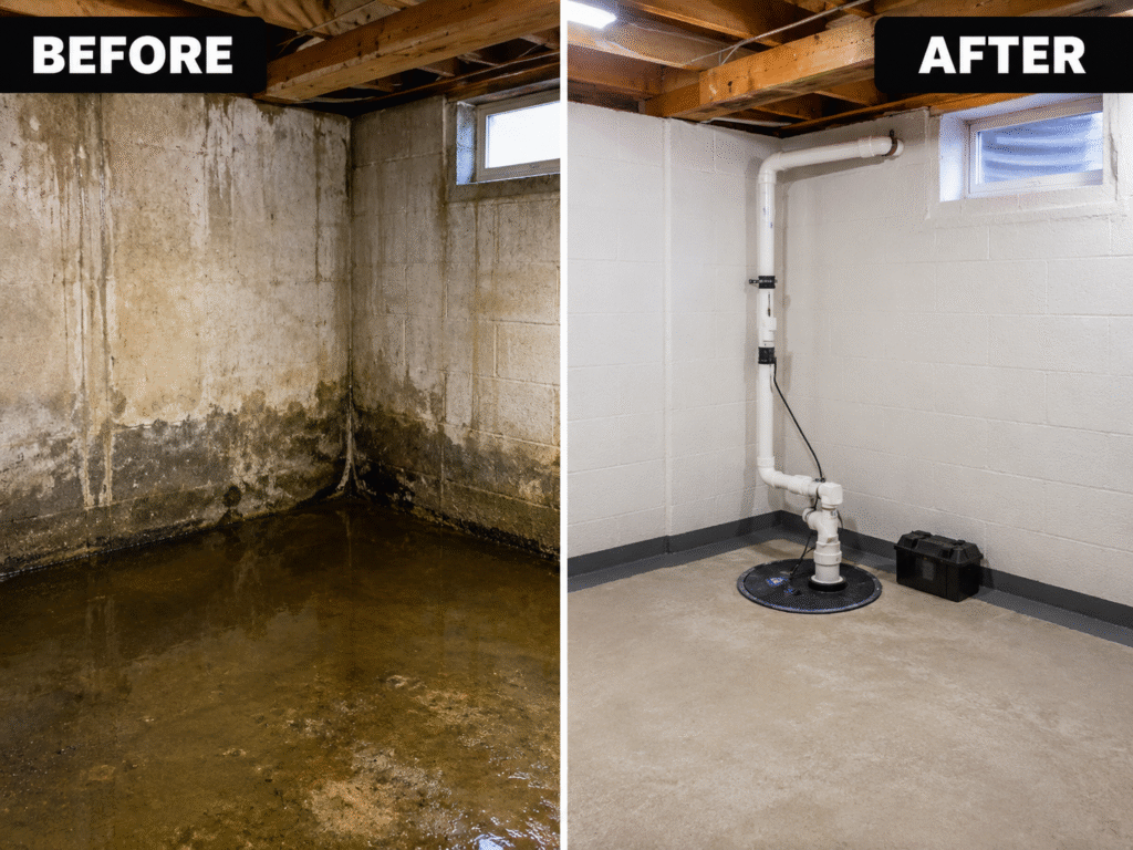 24-hour basement waterproofing services