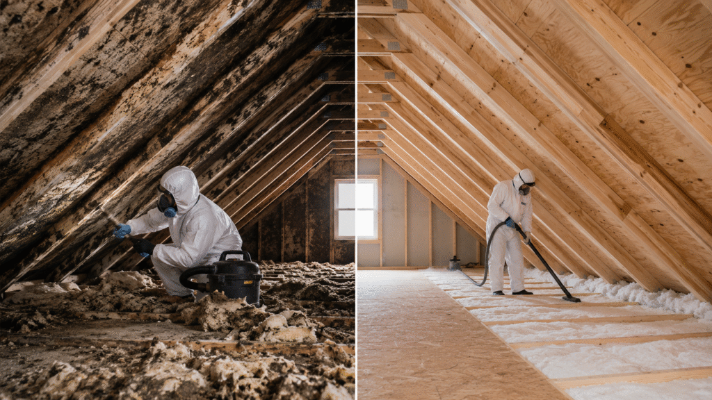 why do old buildings get attic mold